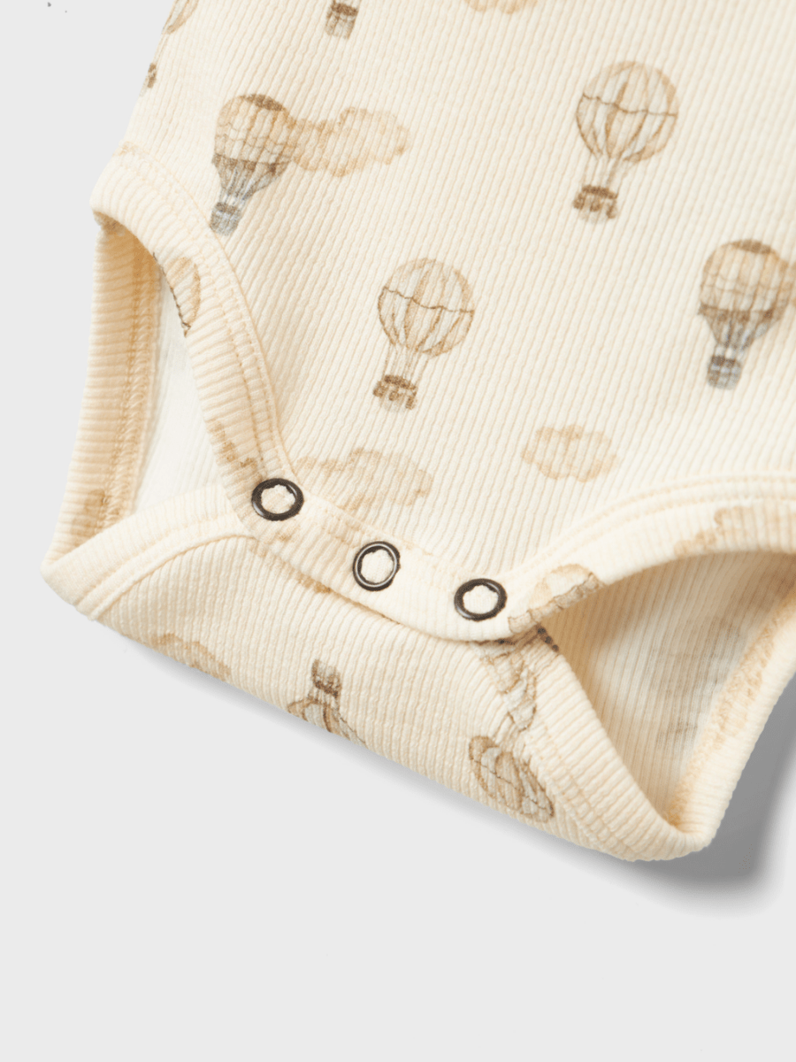 Lil' Atelier BABY GAVO EMO LS SLIM BODY NOOS - Turtledove | Air Balloon | Torgunns Barneklær AS