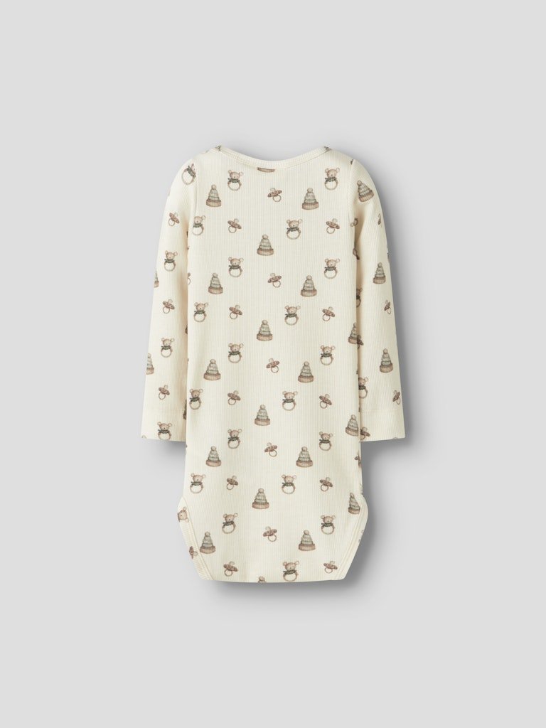 Lil' Atelier Baby GAVO EMO LS SLIM BODY NOOS - Turtledove | TOY | Torgunns Barneklær AS