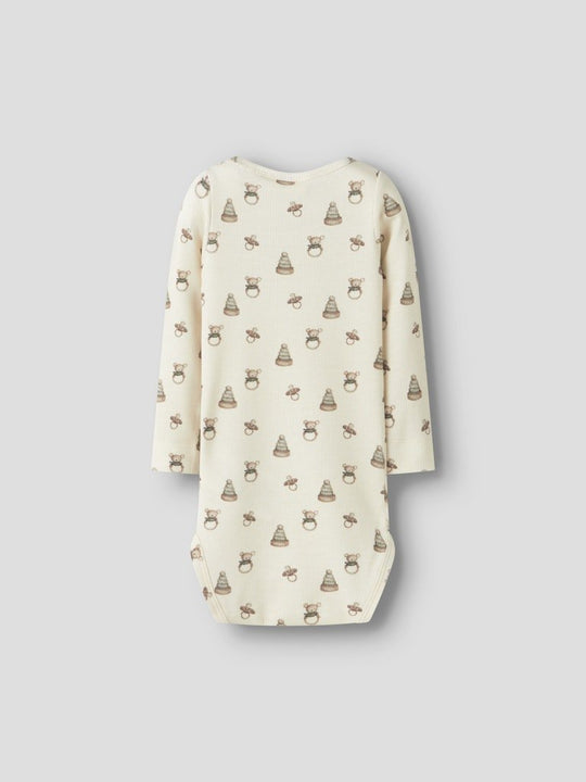 Lil' Atelier Baby GAVO EMO LS SLIM BODY NOOS - Turtledove | TOY | Torgunns Barneklær AS
