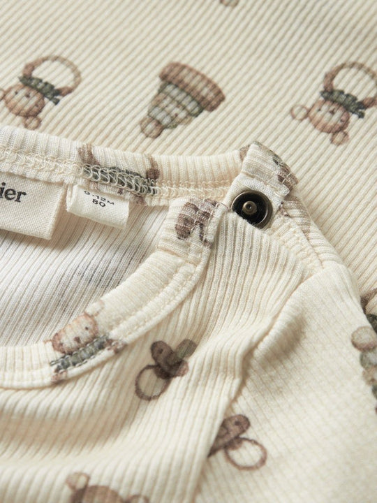 Lil' Atelier Baby GAVO EMO LS SLIM BODY NOOS - Turtledove | TOY | Torgunns Barneklær AS