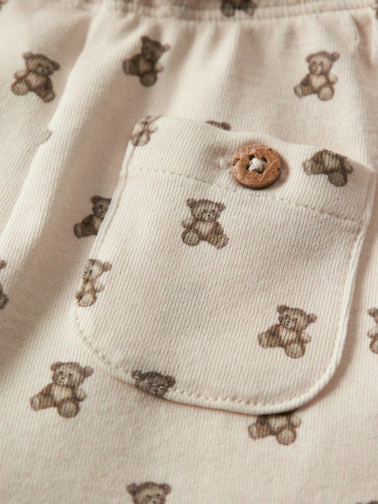 Lil' Atelier Baby GAYO ELI REG PANT NOOS - Turtledove | TEDDYBEAR | Torgunns Barneklær AS