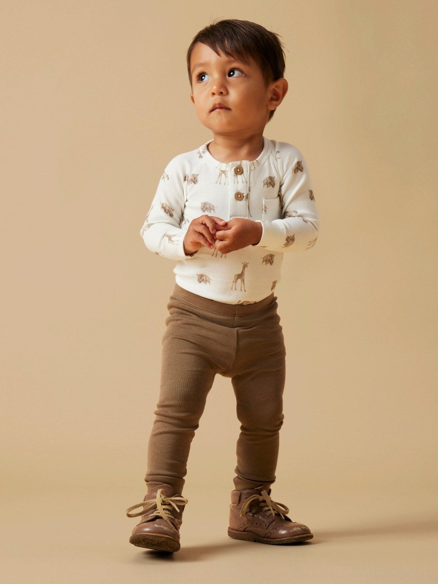 Lil' Atelier Baby GAYO ELM LS SLIM BODY NOOS - Coconut Milk | Little Africa | Torgunns Barneklær AS