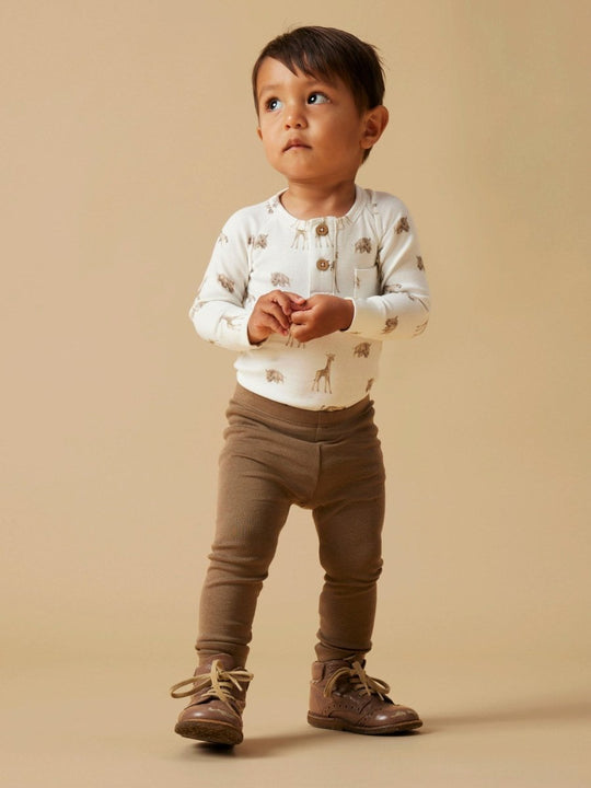 Lil' Atelier Baby GAYO ELM LS SLIM BODY NOOS - Coconut Milk | Little Africa | Torgunns Barneklær AS