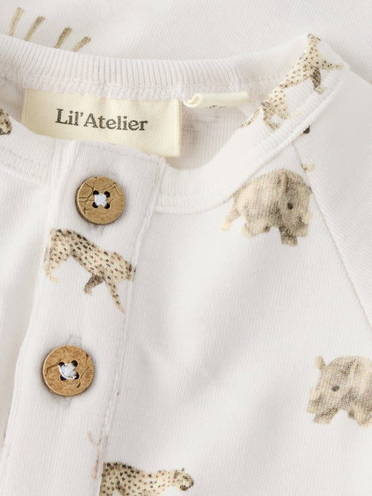 Lil' Atelier Baby GAYO ELM LS SLIM BODY NOOS - Coconut Milk | Little Africa | Torgunns Barneklær AS