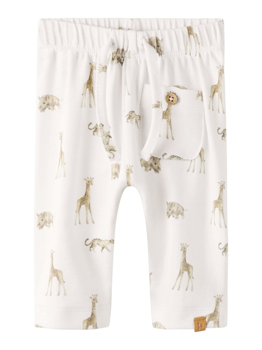 Lil' Atelier Baby GAYO ELO LOOSE PANT NOOS - Coconut Milk | Little Safari | Torgunns Barneklær AS