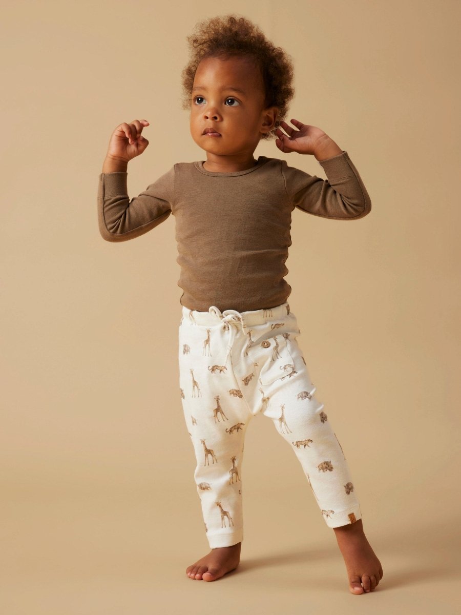 Lil' Atelier Baby GAYO ELO LOOSE PANT NOOS - Coconut Milk | Little Safari | Torgunns Barneklær AS