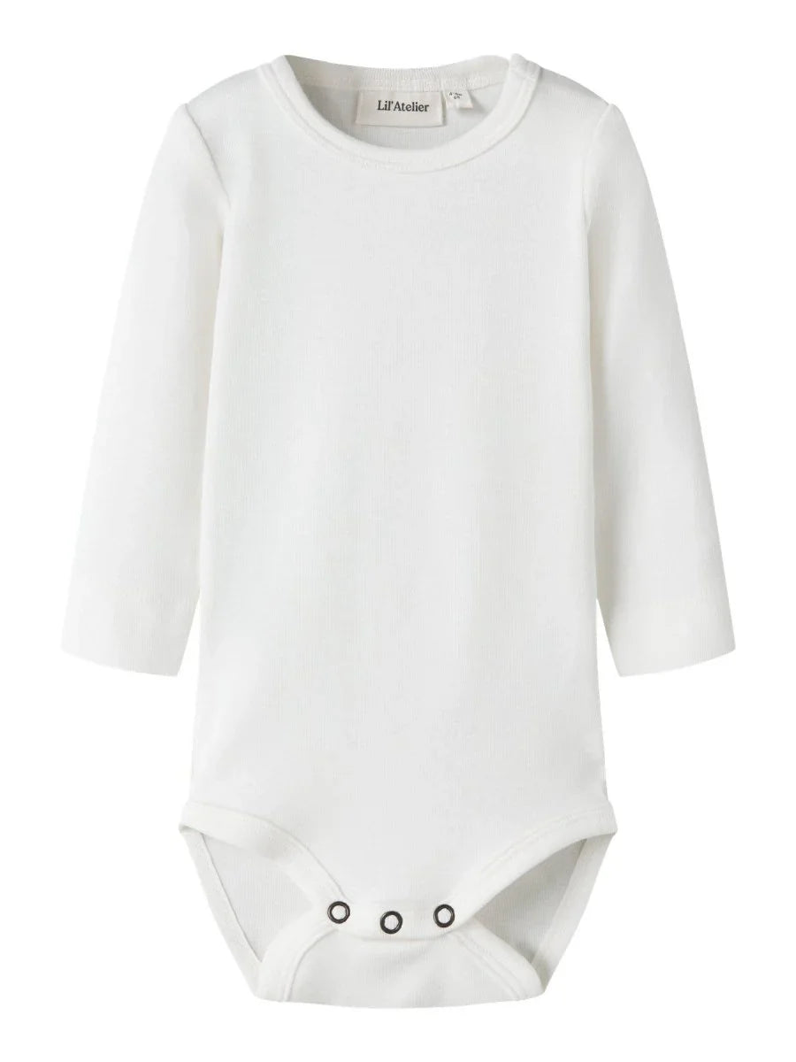Lil' Atelier Baby GAYO LS SLIM BODY NOOS - Coconut Milk | Torgunns Barneklær AS