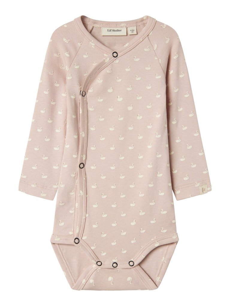Lil' Atelier Baby GAYO LS SLIM WRAP BODY - Peach Whip | Torgunns Barneklær AS