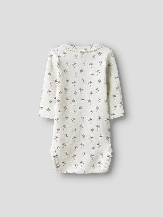 Lil' Atelier Baby GAYO SAG LS SLIM BODY - Coconut Milk | Blåklokke | Torgunns Barneklær AS