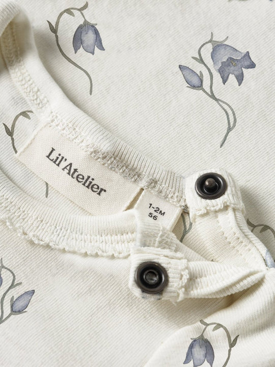 Lil' Atelier Baby GAYO SAG LS SLIM BODY - Coconut Milk | Blåklokke | Torgunns Barneklær AS
