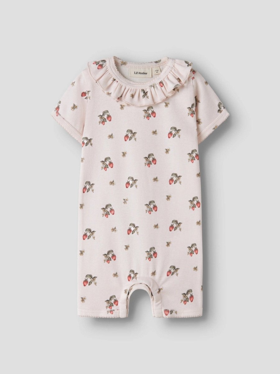 Lil Atelier Baby GAYO SIK romper - Morganite | Strawberry | Torgunns Barneklær AS