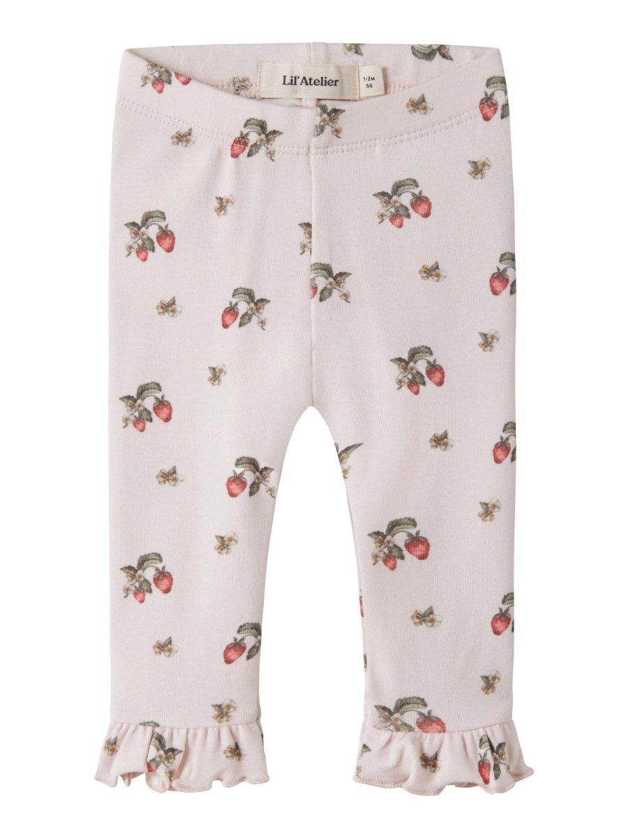 Lil Atelier Baby GAYO SKA SLIM leggings - Morganite | Strawberry | Torgunns Barneklær AS
