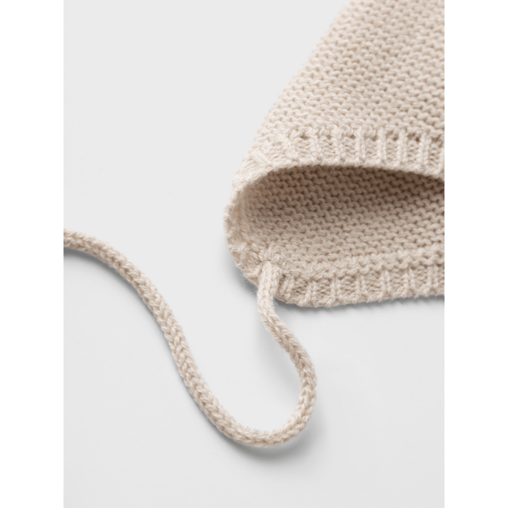 Lil' Atelier BABY GENE MIO KNIT HAT - Sandshell MELANGE | Torgunns Barneklær AS