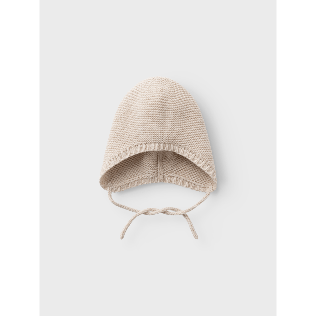 Lil' Atelier BABY GENE MIO KNIT HAT - Sandshell MELANGE | Torgunns Barneklær AS