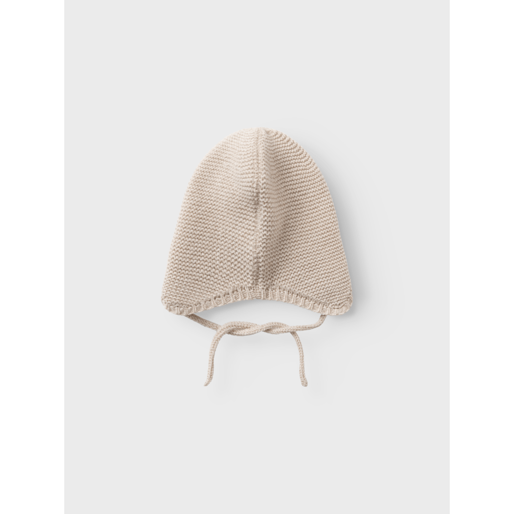 Lil' Atelier BABY GENE MIO KNIT HAT - Sandshell MELANGE | Torgunns Barneklær AS