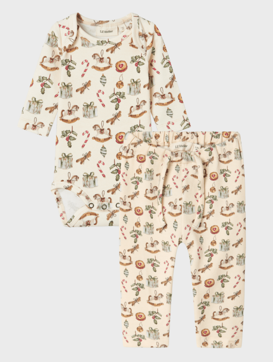 Lil' Atelier BABY GIO XMAS SET - Turtledove | Torgunns Barneklær AS