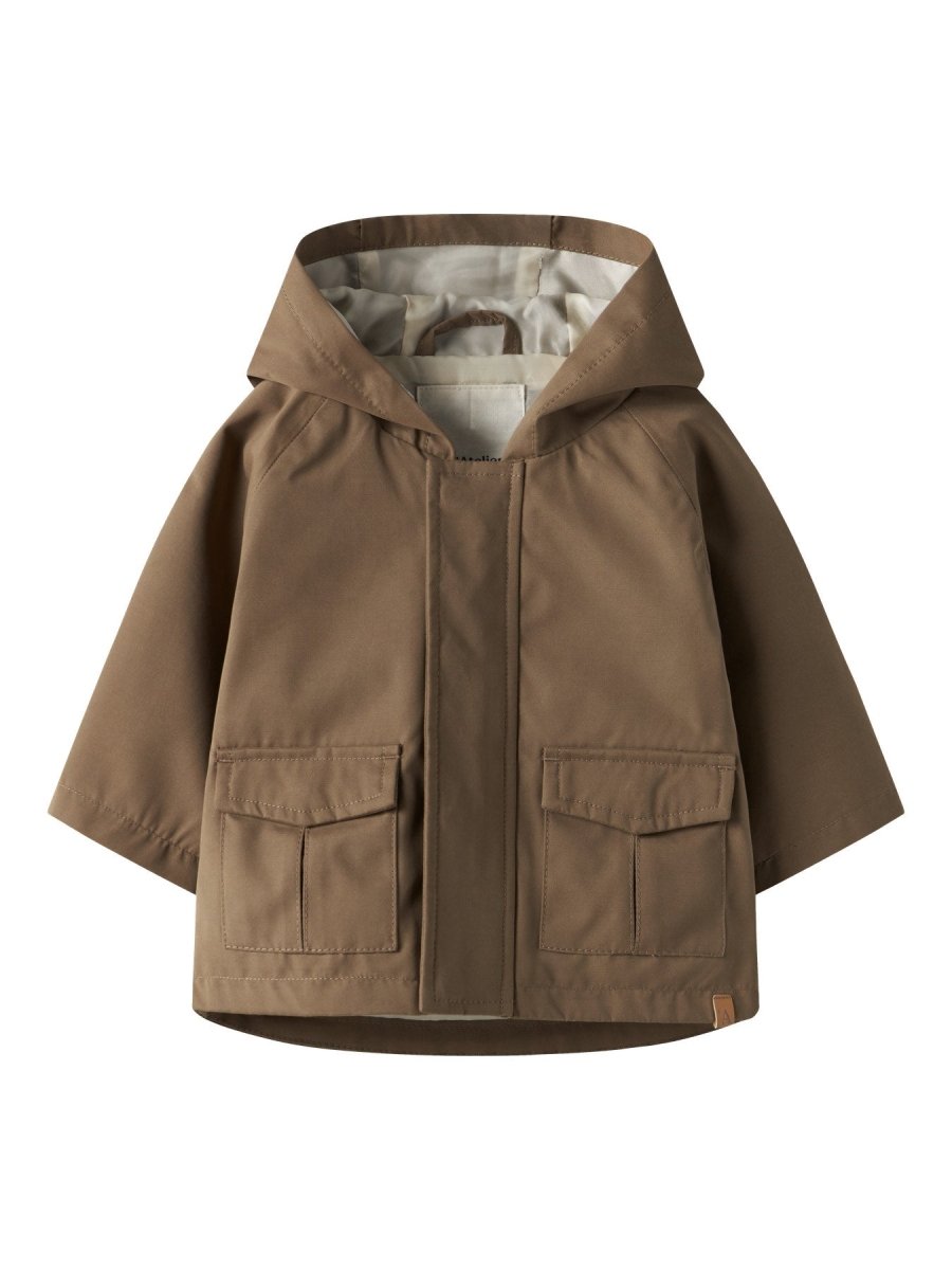 Lil' Atelier Baby GOLO NEO vanntett overgangsjakke - Shitake | Torgunns Barneklær AS