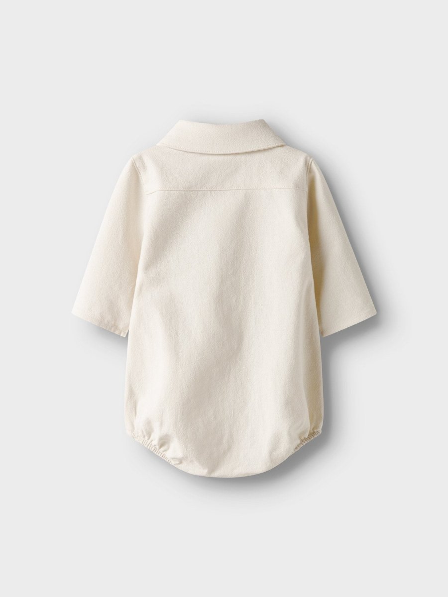 Lil' Atelier Baby HADAM LS BODY SHIRT - Turtledove | Torgunns Barneklær AS