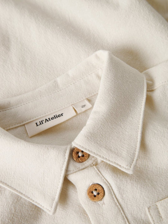 Lil' Atelier Baby HADAM LS BODY SHIRT - Turtledove | Torgunns Barneklær AS