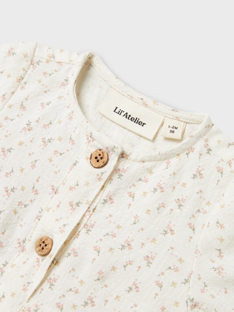 Lil' Atelier Baby HAILEY SS LOOSE BODY DRESS - Coconut Milk | Torgunns Barneklær AS