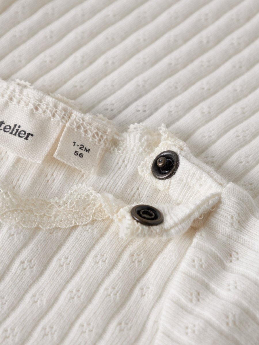 Lil Atelier Baby HALDIS SLIM body - Coconut Milk | Torgunns Barneklær AS