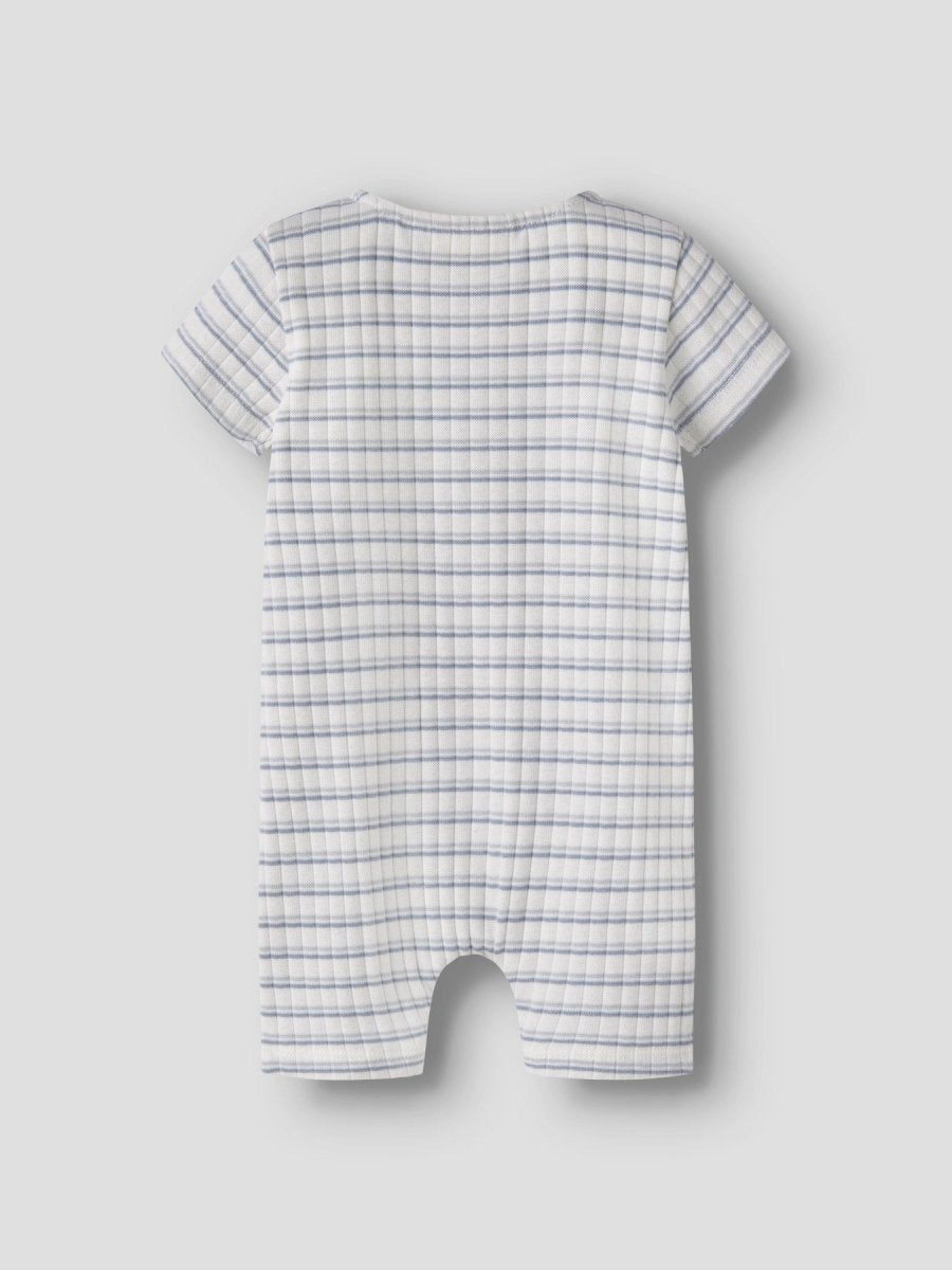 Lil Atelier Baby HALDUR romper - Coconut Milk | Dusty Blue | Torgunns Barneklær AS