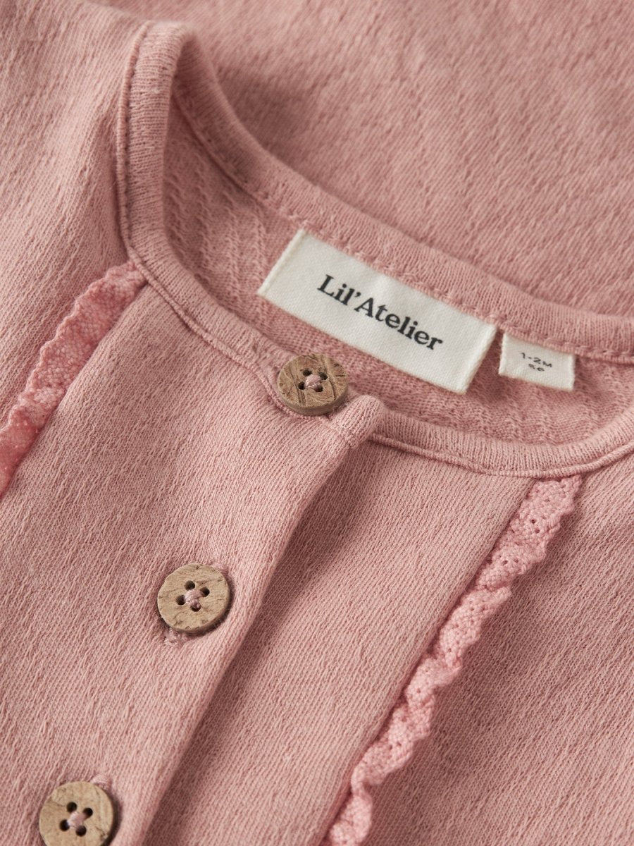 Lil' Atelier Baby Halina ss Body - Rose Tan | Torgunns Barneklær AS
