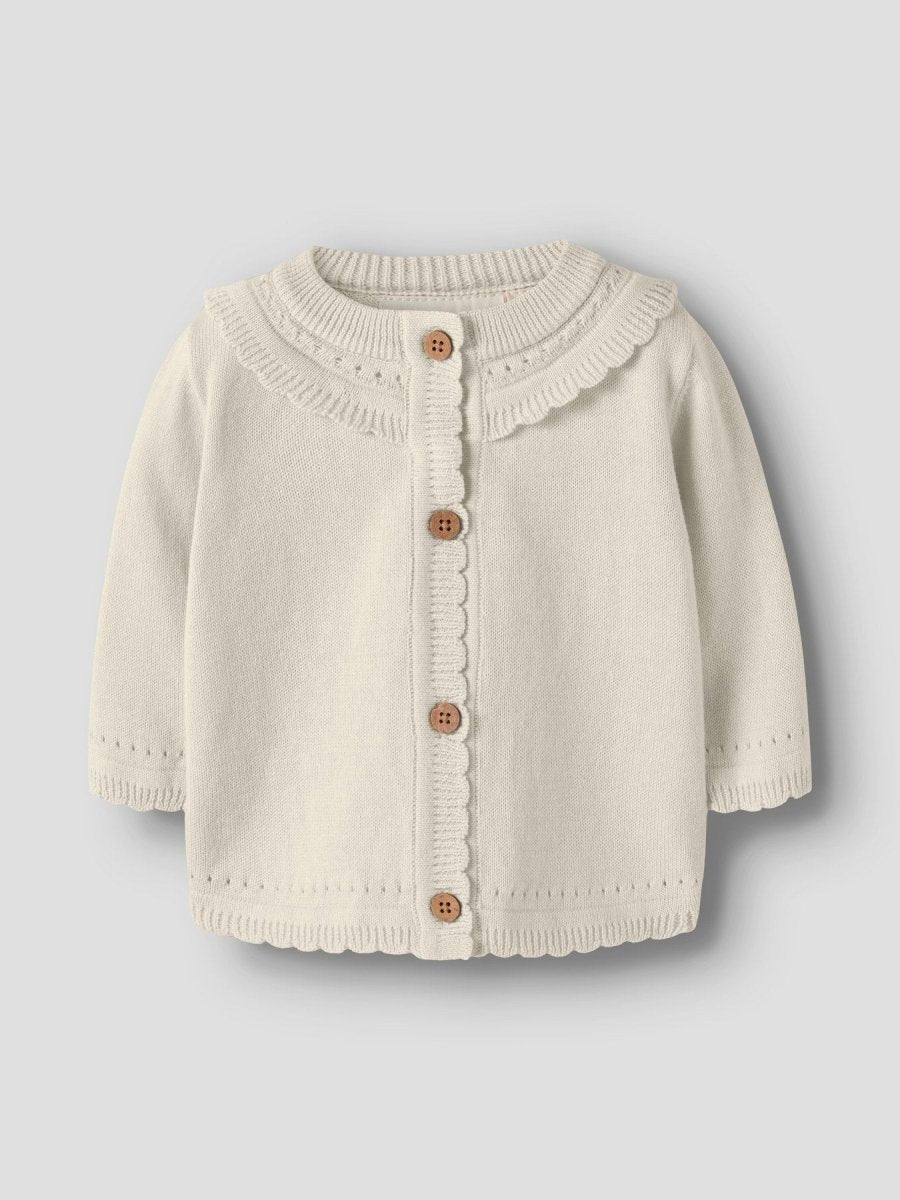 Lil Atelier Baby HAO strikket cardigan - Coconut Milk | Torgunns Barneklær AS