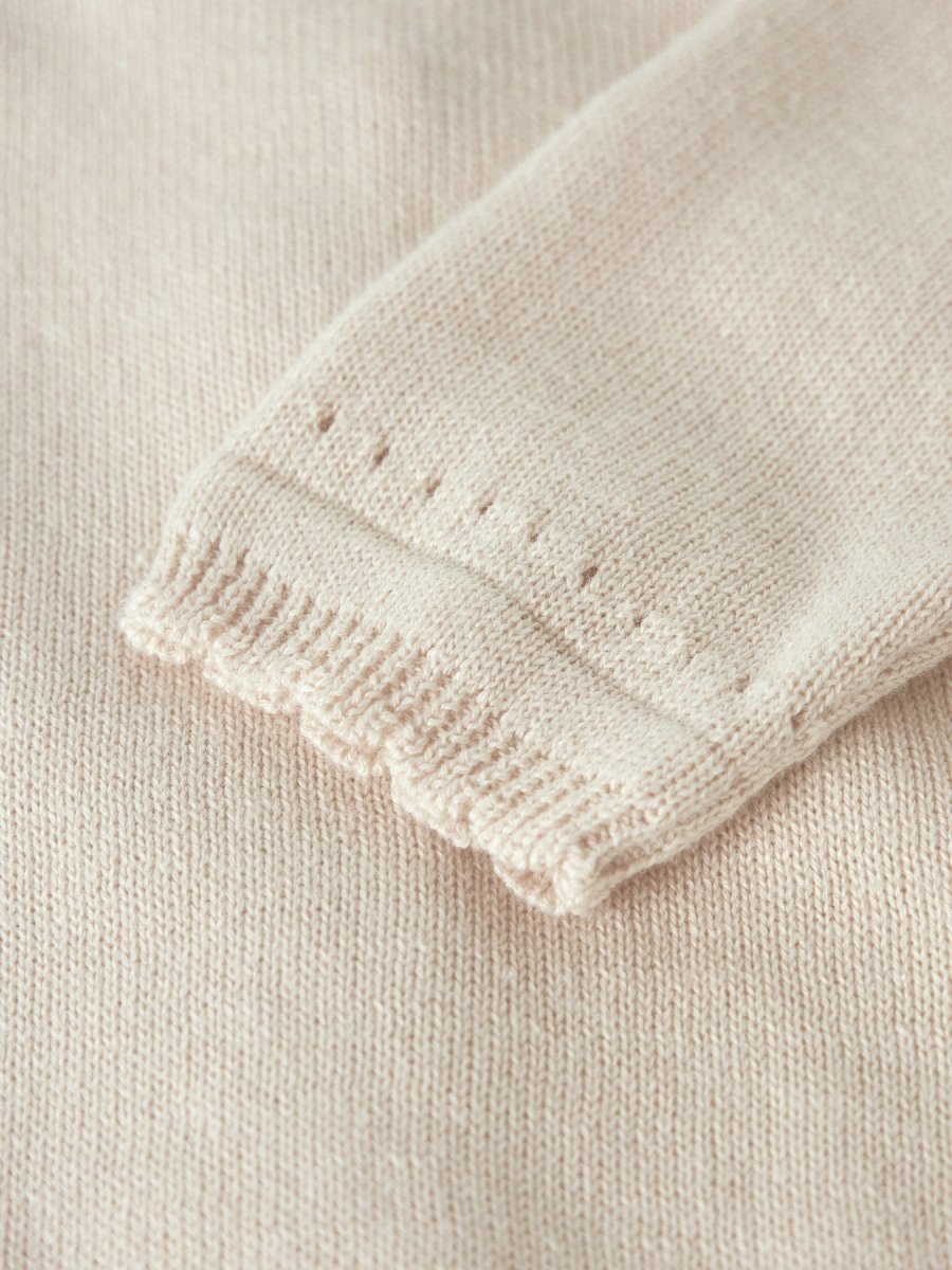 Lil Atelier Baby HAO strikket cardigan - Coconut Milk | Torgunns Barneklær AS