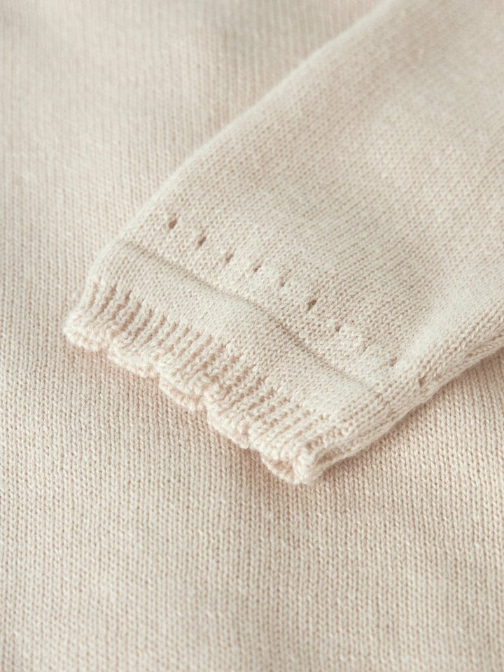 Lil Atelier Baby HAO strikket cardigan - Coconut Milk | Torgunns Barneklær AS