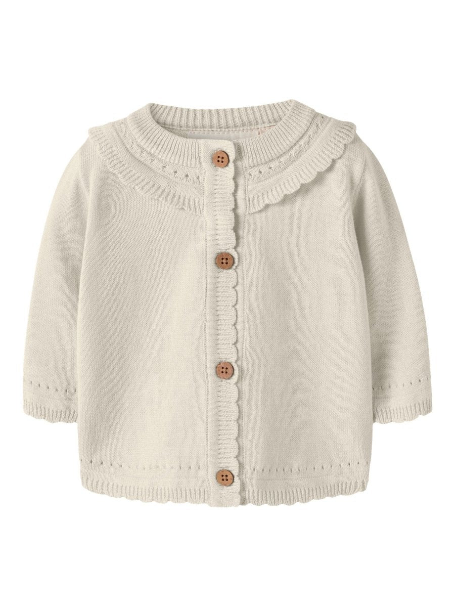 Lil Atelier Baby HAO strikket cardigan - Coconut Milk | Torgunns Barneklær AS