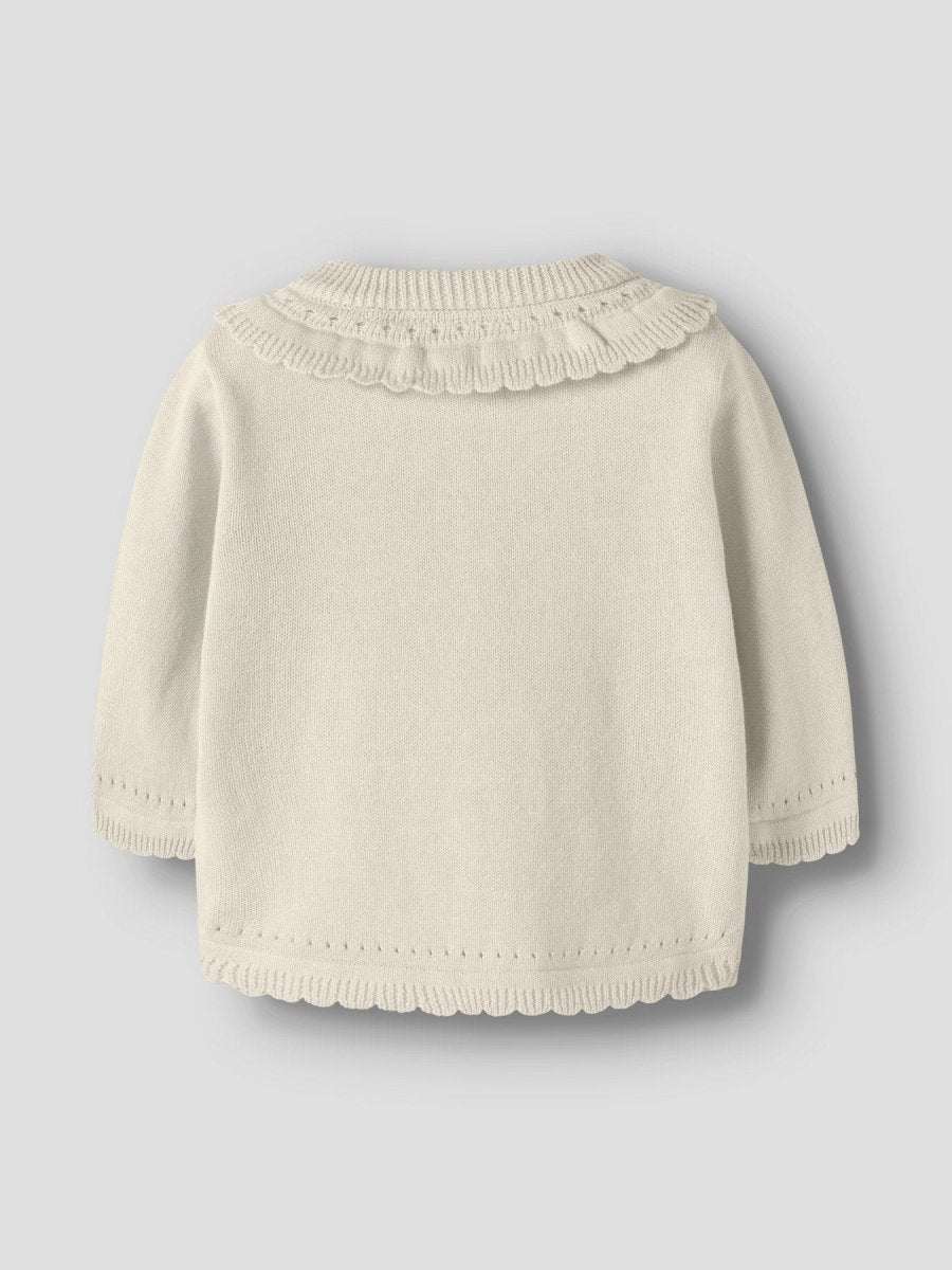 Lil Atelier Baby HAO strikket cardigan - Coconut Milk | Torgunns Barneklær AS