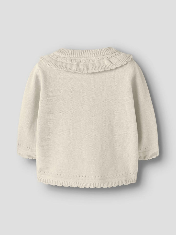 Lil Atelier Baby HAO strikket cardigan - Coconut Milk | Torgunns Barneklær AS