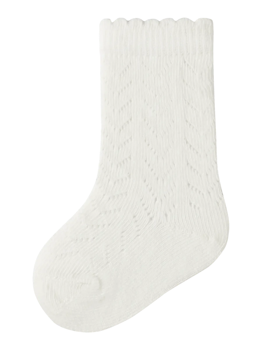Lil' Atelier Baby HERDA KNEE SOCK - Coconut Milk | Torgunns Barneklær AS
