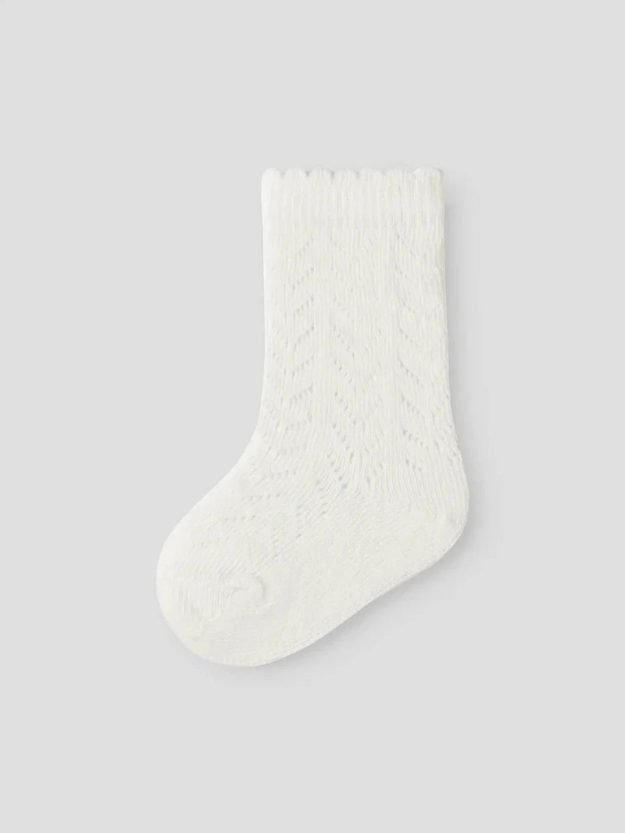 Lil' Atelier Baby HERDA KNEE SOCK - Coconut Milk | Torgunns Barneklær AS