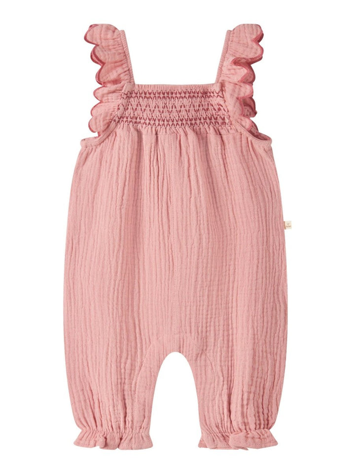 Lil Atelier Baby HIBA LOOSE overall - Rose Tan | Torgunns Barneklær AS