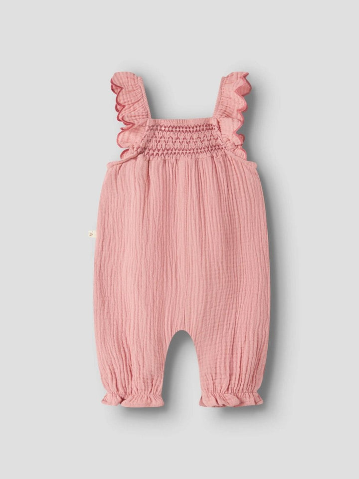 Lil Atelier Baby HIBA LOOSE overall - Rose Tan | Torgunns Barneklær AS