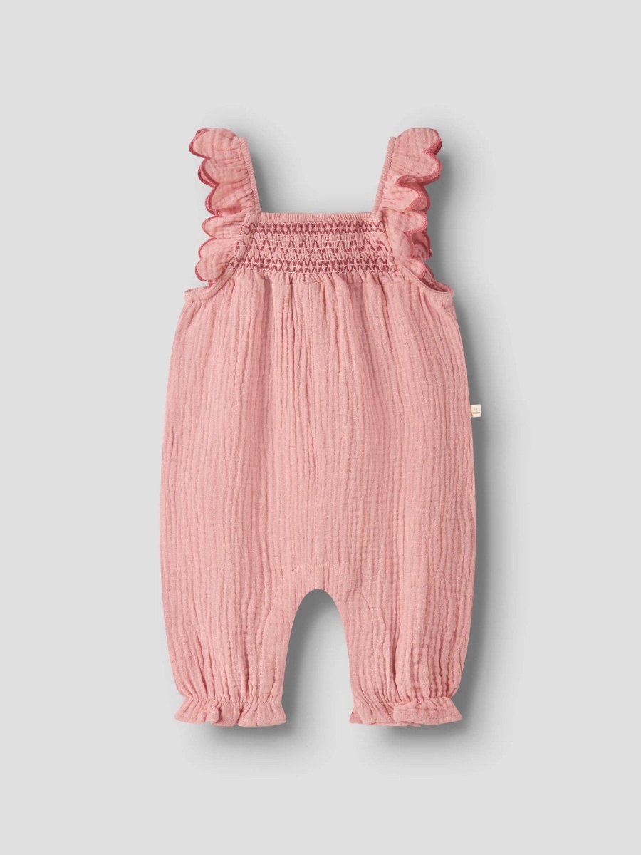 Lil Atelier Baby HIBA LOOSE overall - Rose Tan | Torgunns Barneklær AS