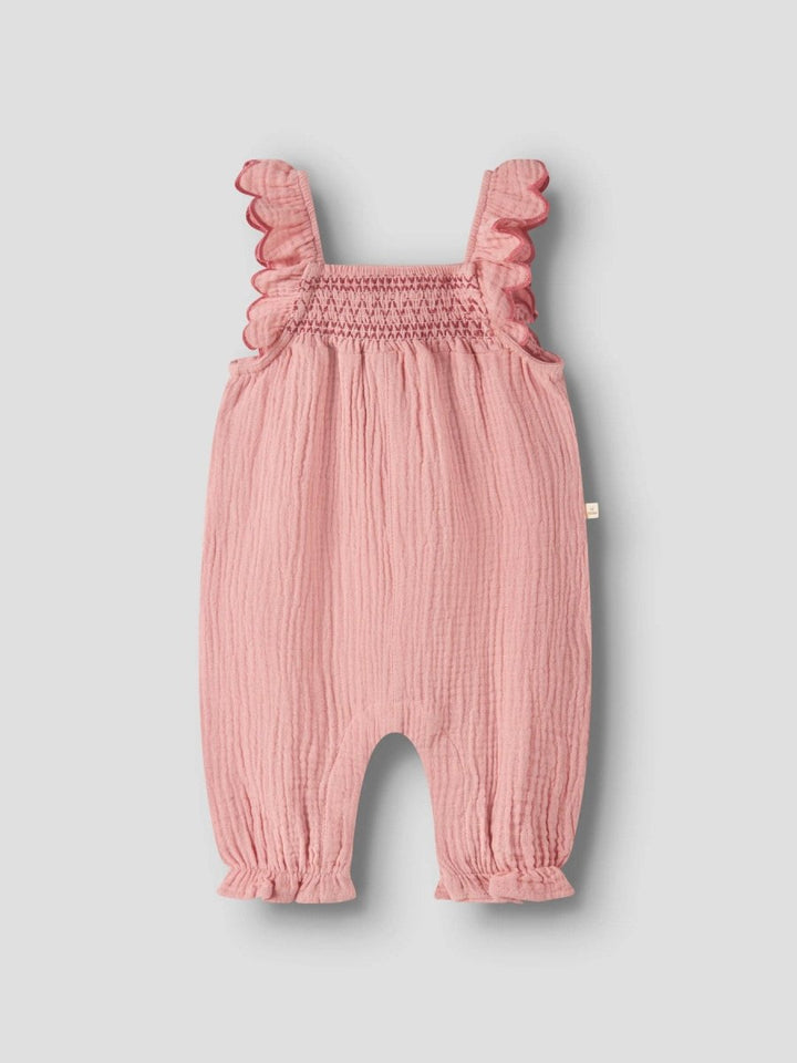 Lil Atelier Baby HIBA LOOSE overall - Rose Tan | Torgunns Barneklær AS