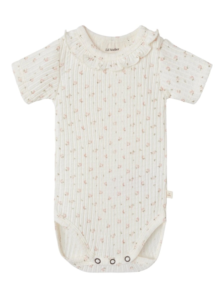 Lil' Atelier Baby HULLA HUA SS SLIM BODY - Coconut Milk | Torgunns Barneklær AS
