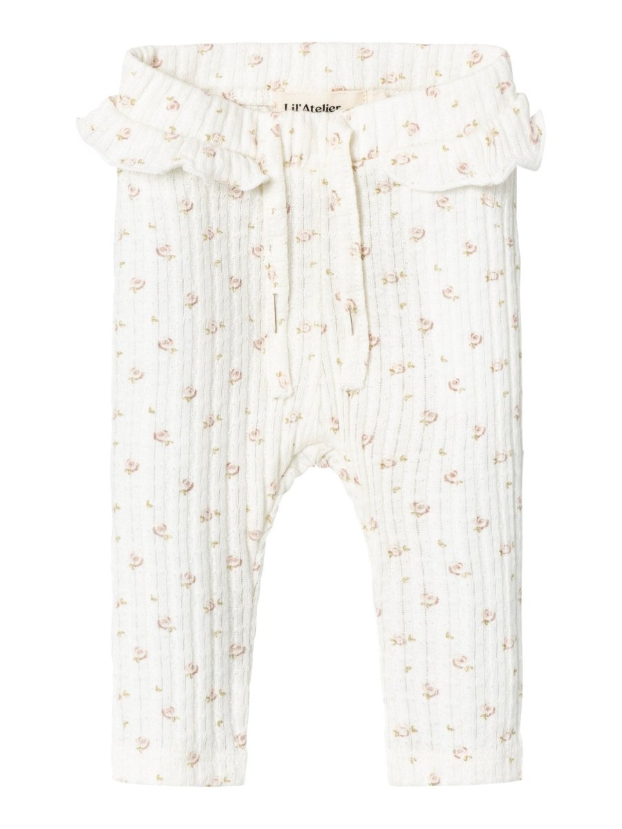 Lil' Atelier Baby HULLA SLIM LEGGINGS - Coconut Milk | Torgunns Barneklær AS