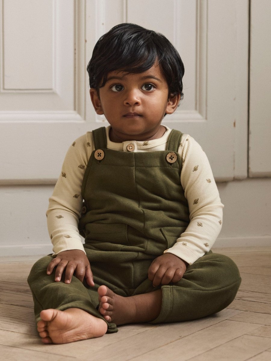 Lil' Atelier Baby ILONDON RAN LOOSE SWEAT OVERALL - Winter Moss | Torgunns Barneklær AS