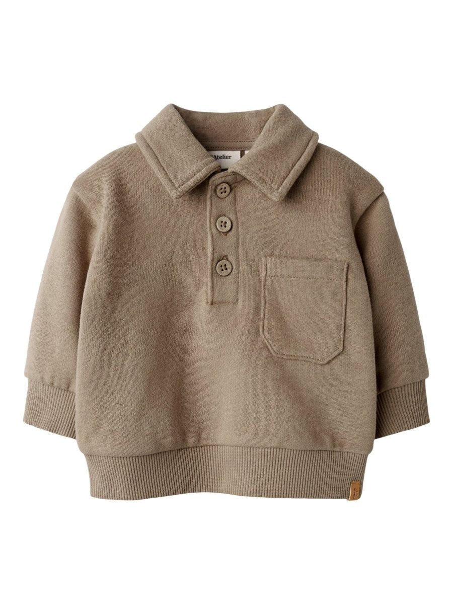 Lil' Atelier Baby ILONDON ROA LS LOOSE SWEAT - Sepia Tint | Torgunns Barneklær AS