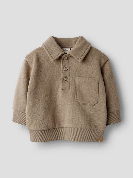 Lil' Atelier Baby ILONDON ROA LS LOOSE SWEAT - Sepia Tint | Torgunns Barneklær AS