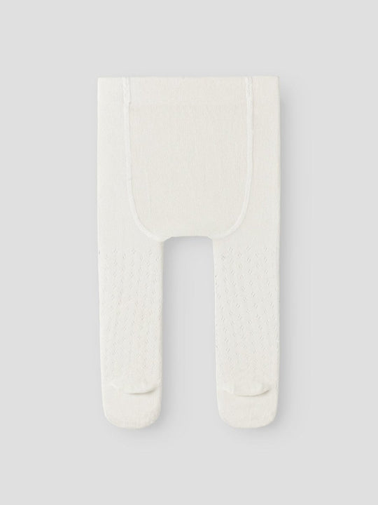 Lil' Atelier Baby ILSO RUG POINTELLE PANTYHOSE - Turtledove | Torgunns Barneklær AS
