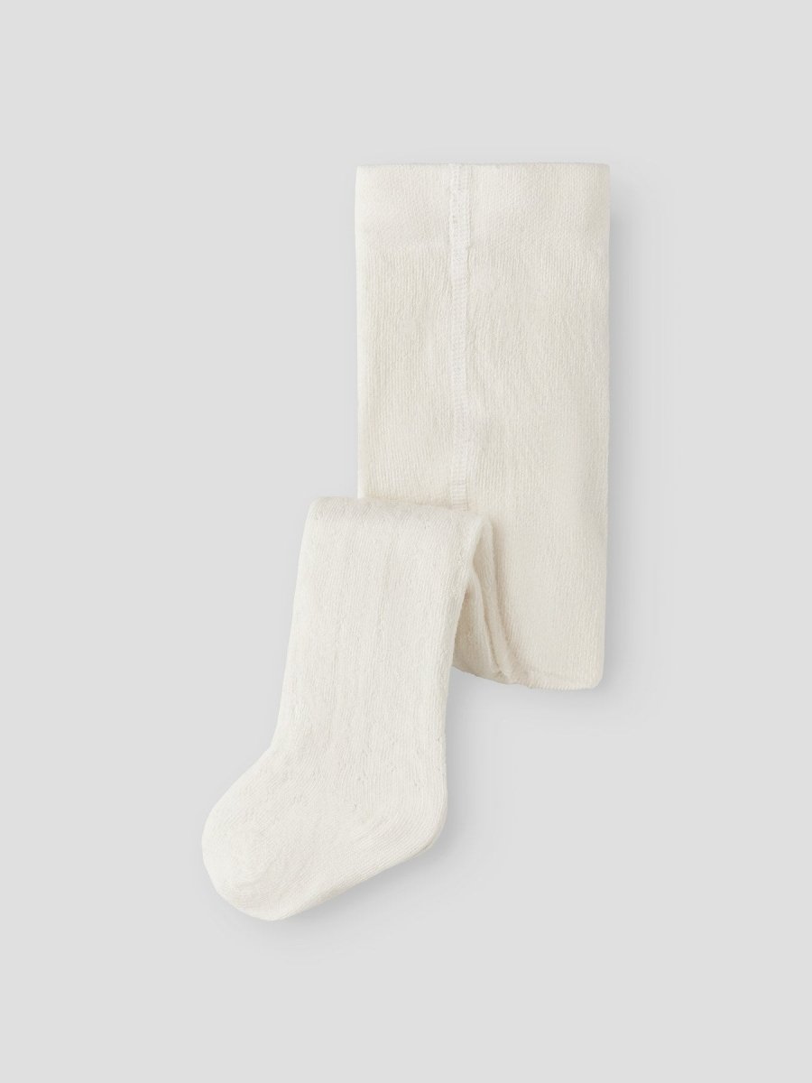 Lil' Atelier Baby ILSO RUG POINTELLE PANTYHOSE - Turtledove | Torgunns Barneklær AS