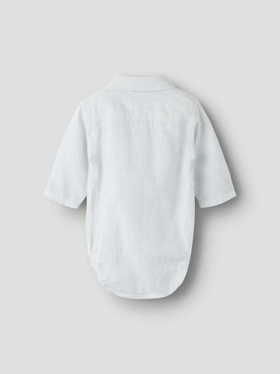 Lil Atelier Baby JESPER bodyskjorte - Gray Dawn | Torgunns Barneklær AS