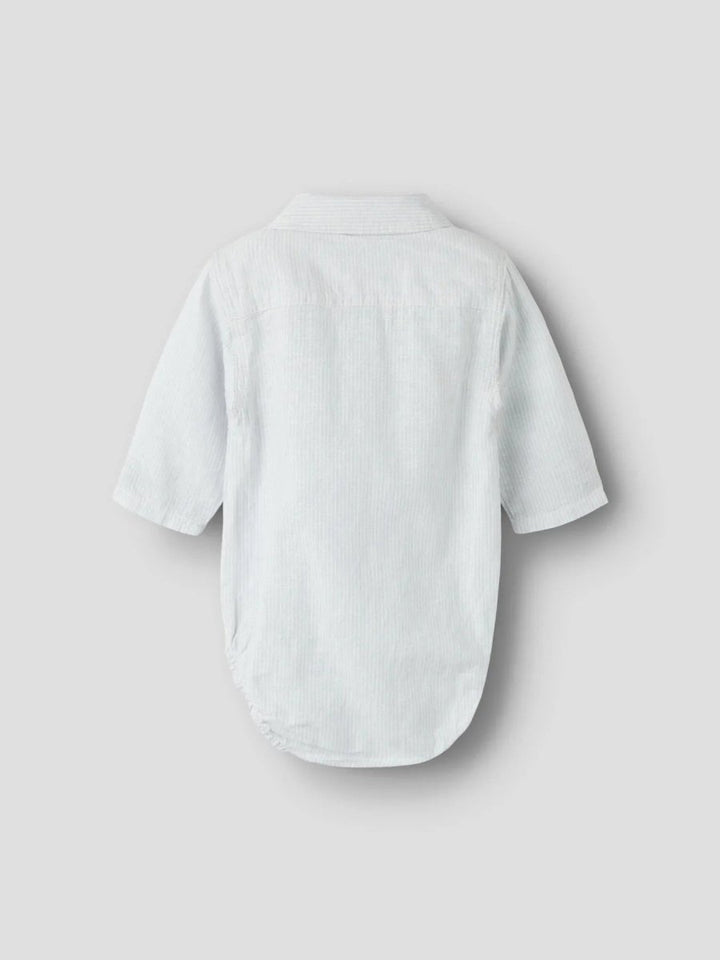 Lil Atelier Baby JESPER bodyskjorte - Gray Dawn | Torgunns Barneklær AS