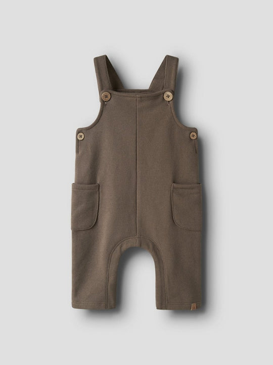 Lil' Atelier Baby JOBO LIO LOOSE OVERALL - Shitake | Torgunns Barneklær AS