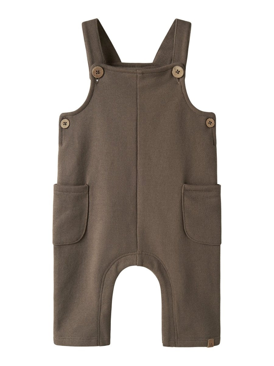 Lil' Atelier Baby JOBO LIO LOOSE OVERALL - Shitake | Torgunns Barneklær AS